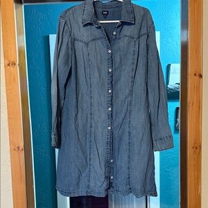 Lee Women's Long Blue Denim Dress